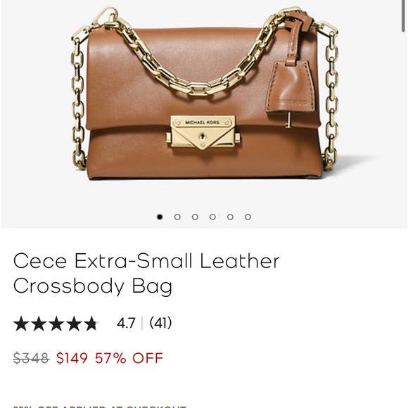 Michael Kors Cece Extra-Small Leather
Crossbody Bag - Picture 4 of 8